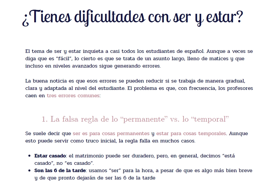 ¿Tienes dificultades con ser y estar?