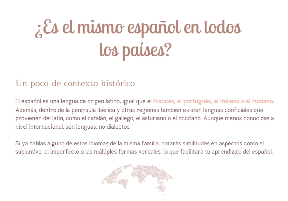 ¿Es el mismo español en todos los países?